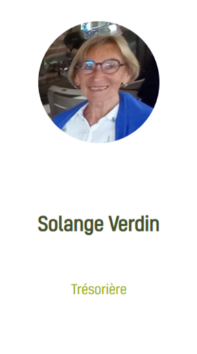 Photo de Solange Verdin, la trésorière.